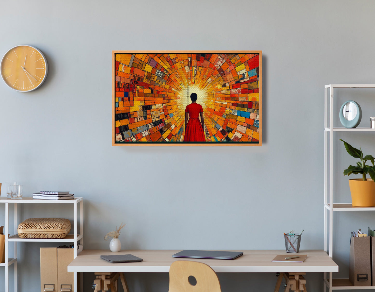 Black Girl Sunburst Black children wall art view 48