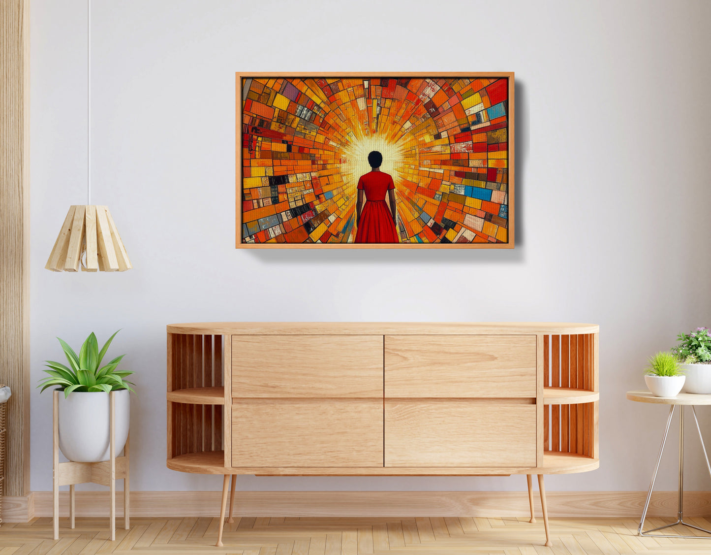 Black Girl Sunburst Black children wall art view 44