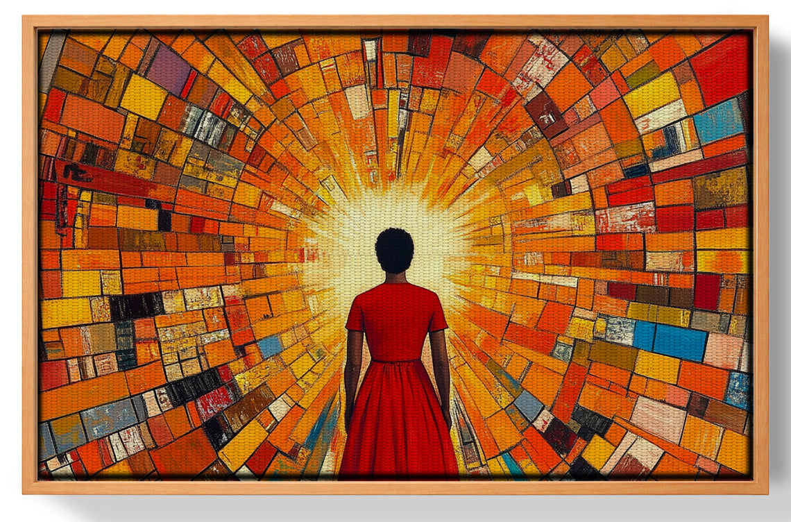 Black Girl Sunburst Black children wall art view 43