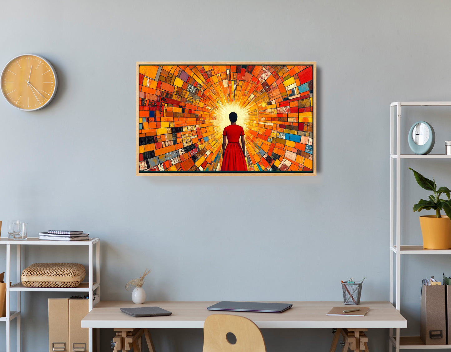 Black Girl Sunburst Black children wall art view 54