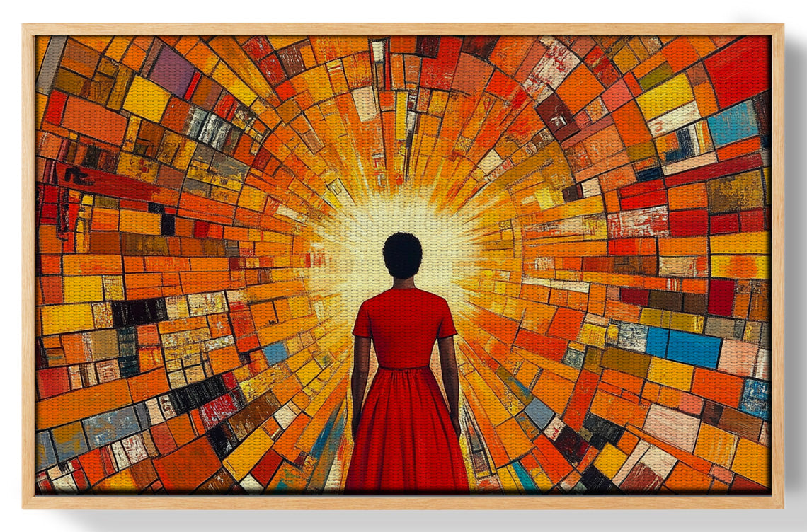Black Girl Sunburst Black children wall art view 49