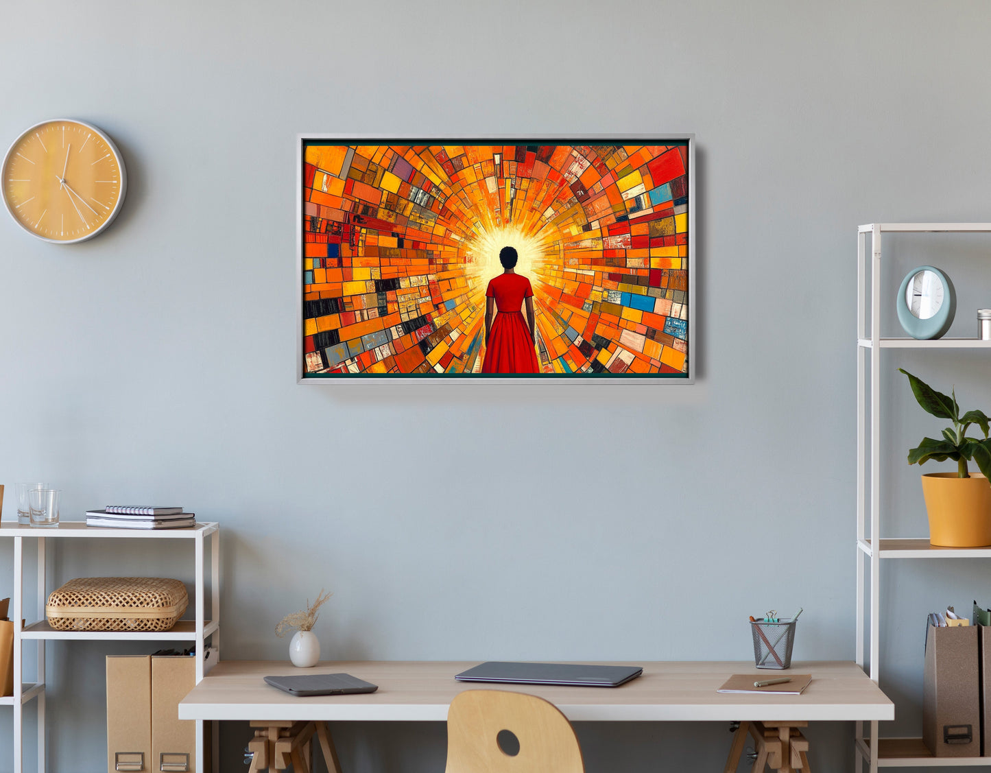 Black Girl Sunburst Black children wall art view 60