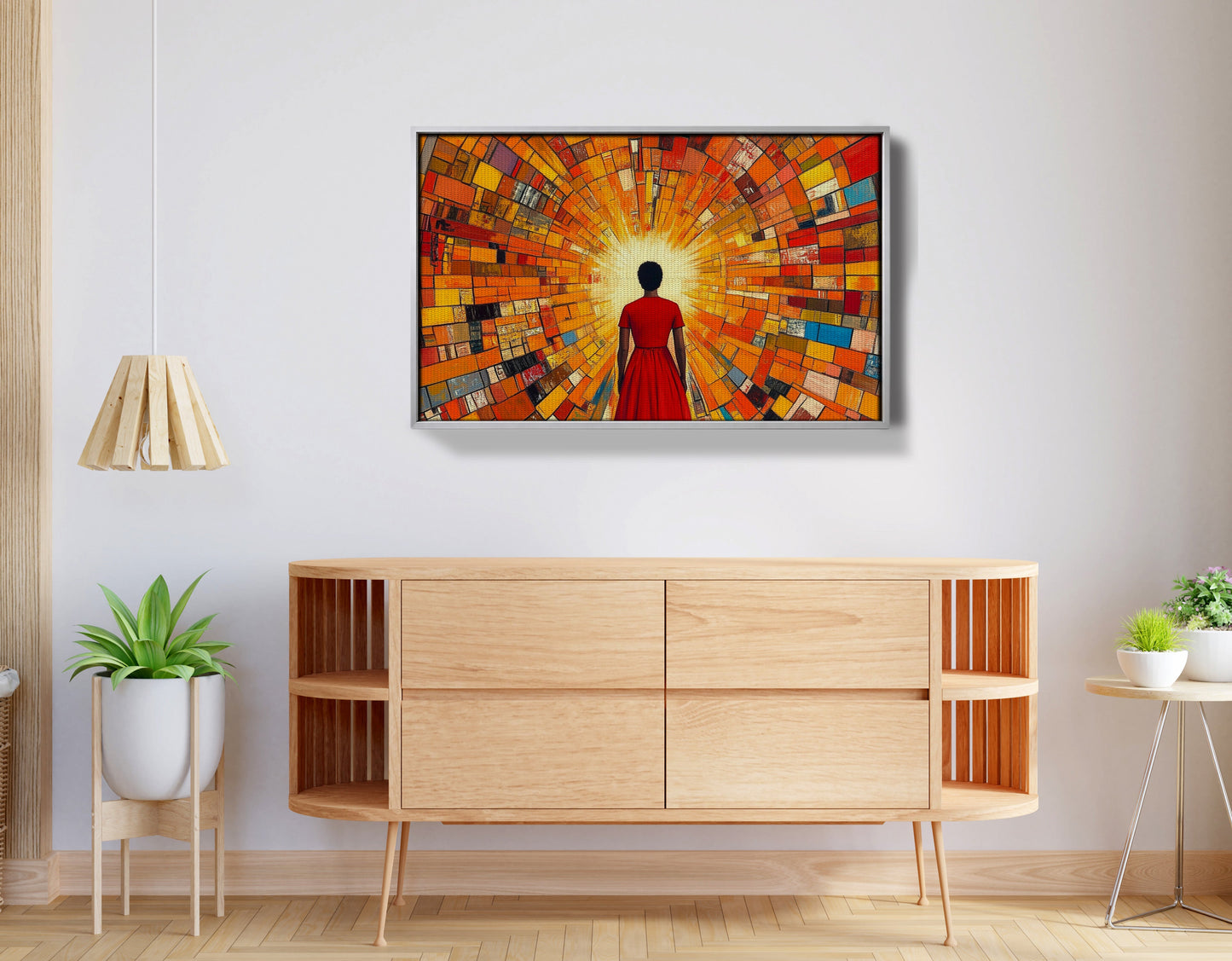 Black Girl Sunburst Black children wall art view 56
