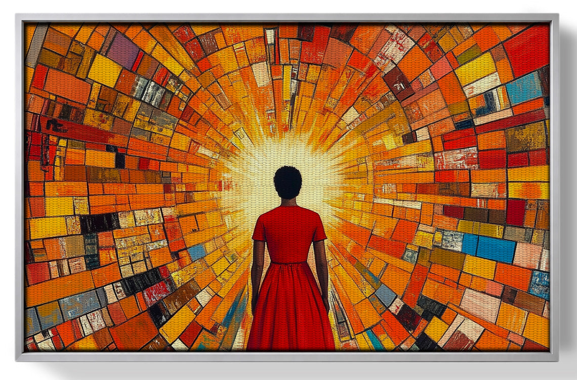 Black Girl Sunburst Black children wall art view 55