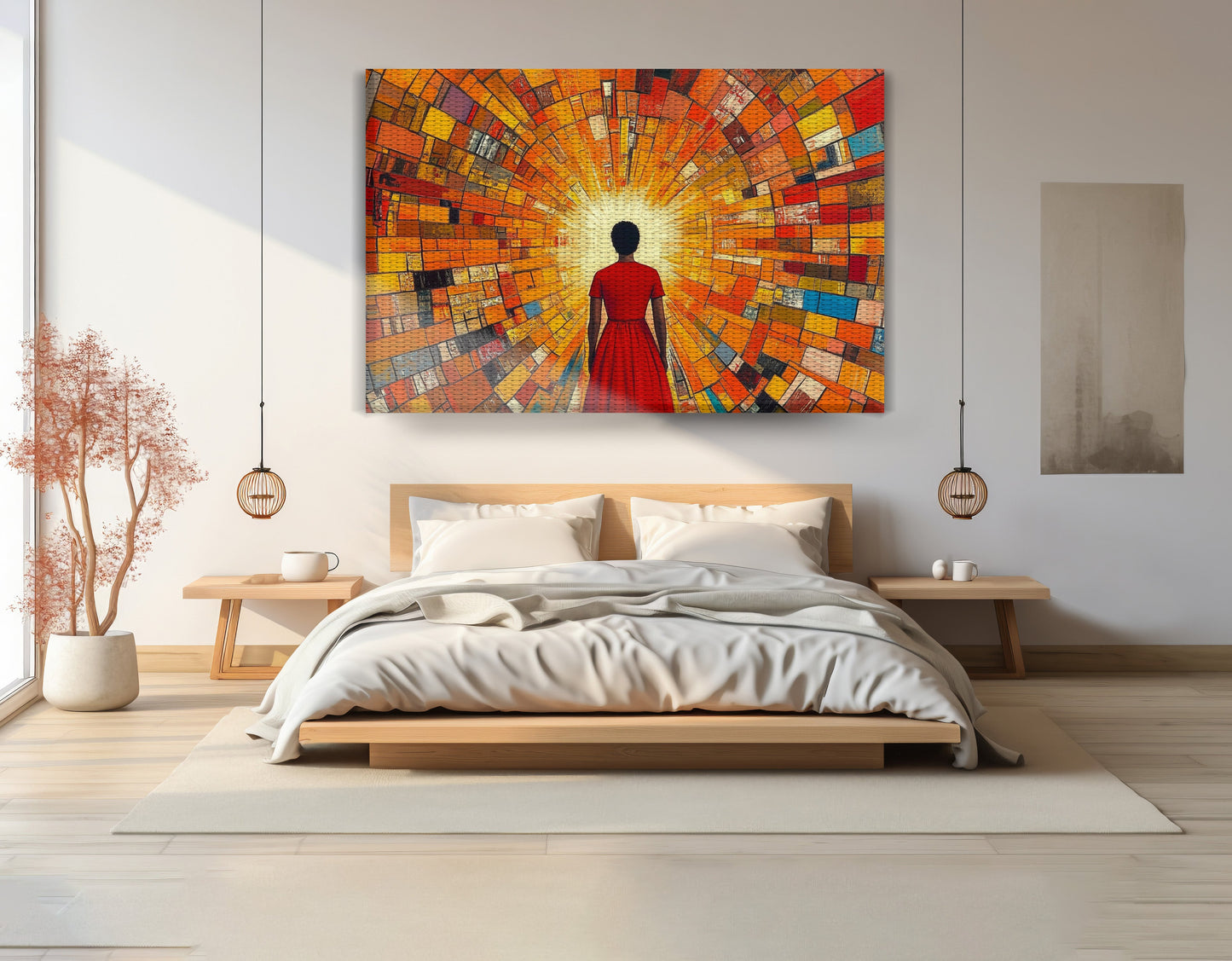 Black Girl Sunburst Black children wall art view 15