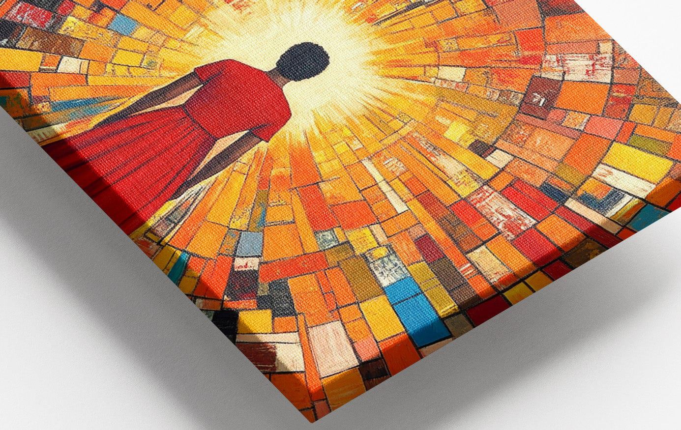 Black Girl Sunburst Black children wall art view 16