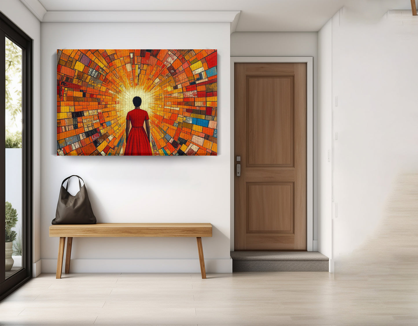 Black Girl Sunburst Black children wall art view 17