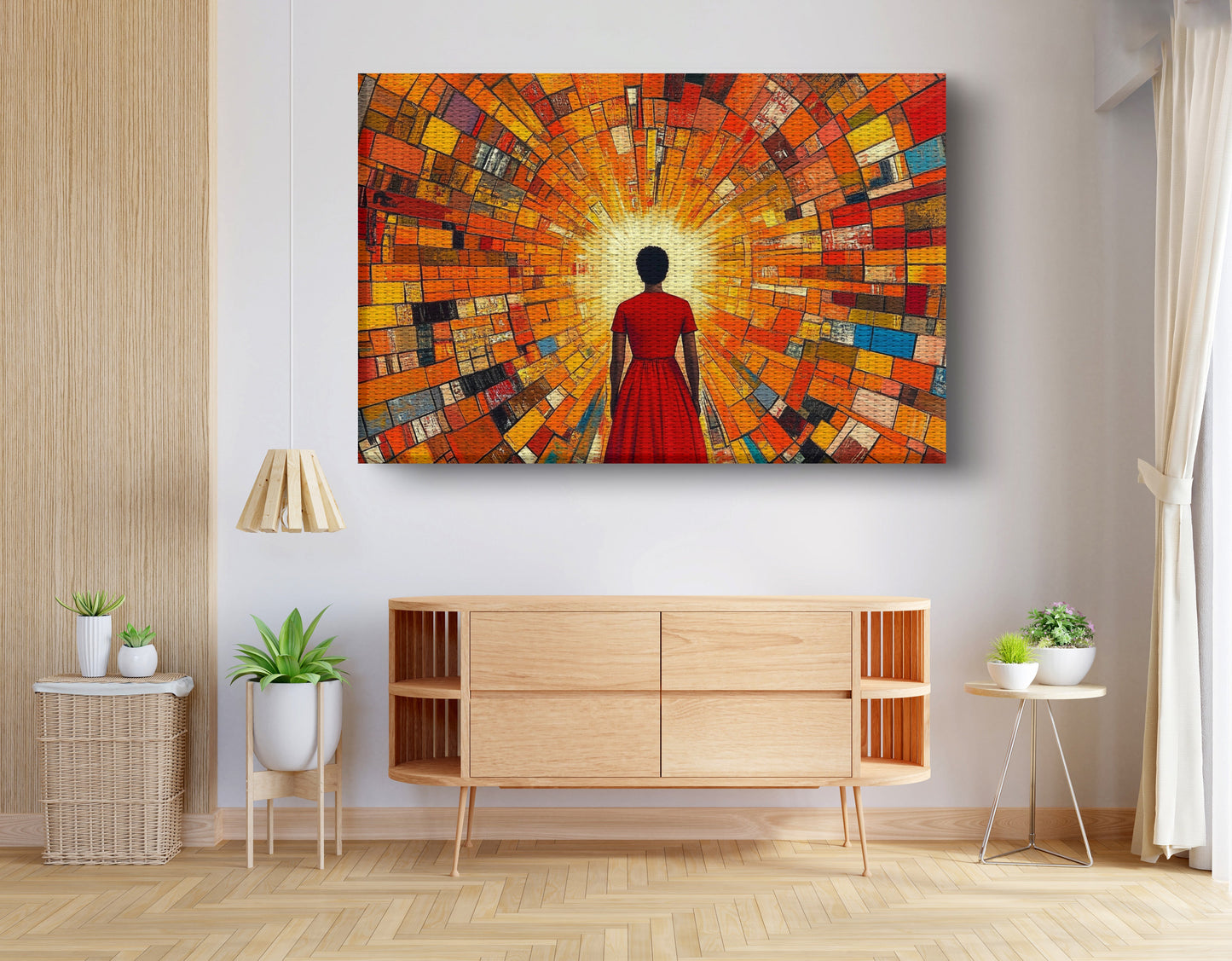 Black Girl Sunburst Black children wall art view 14