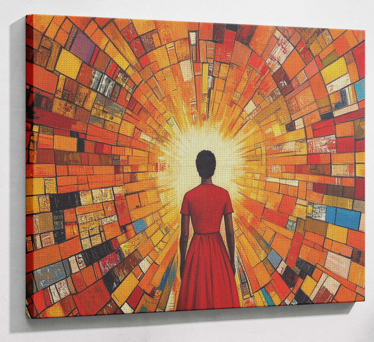 Black Girl Sunburst Black children wall art view 13