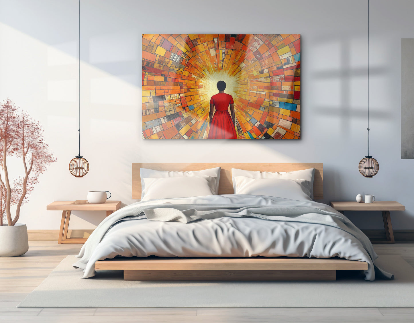 Black Girl Sunburst Black children wall art view 21