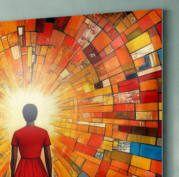 Black Girl Sunburst Black children wall art view 22