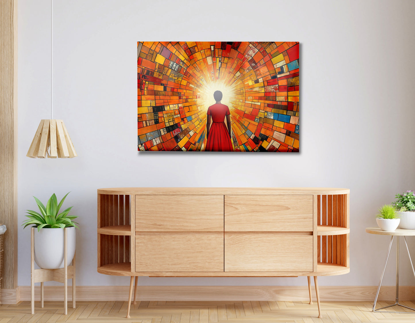 Black Girl Sunburst Black children wall art view 20