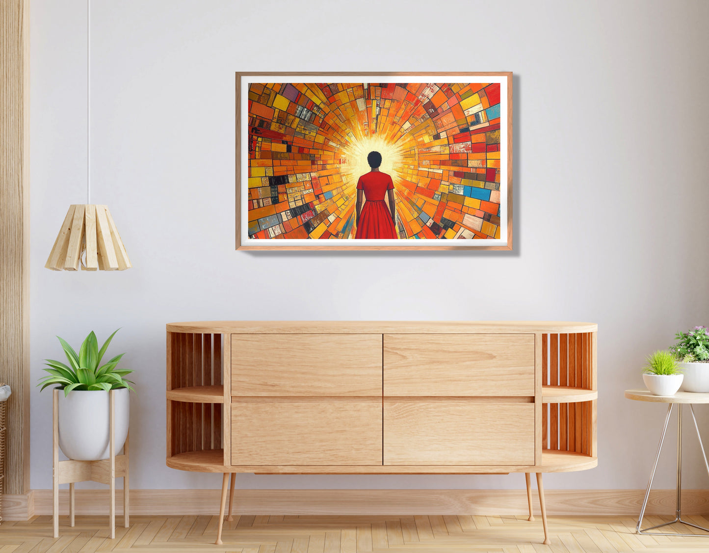 Black Girl Sunburst Black children wall art view 80