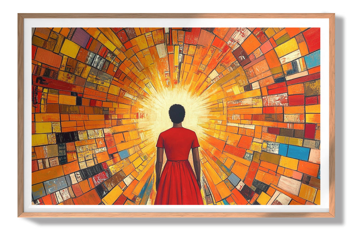 Black Girl Sunburst Black children wall art view 79