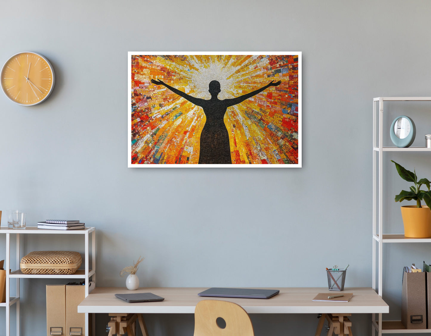 Black Woman Radiant Sun African American wall art print view