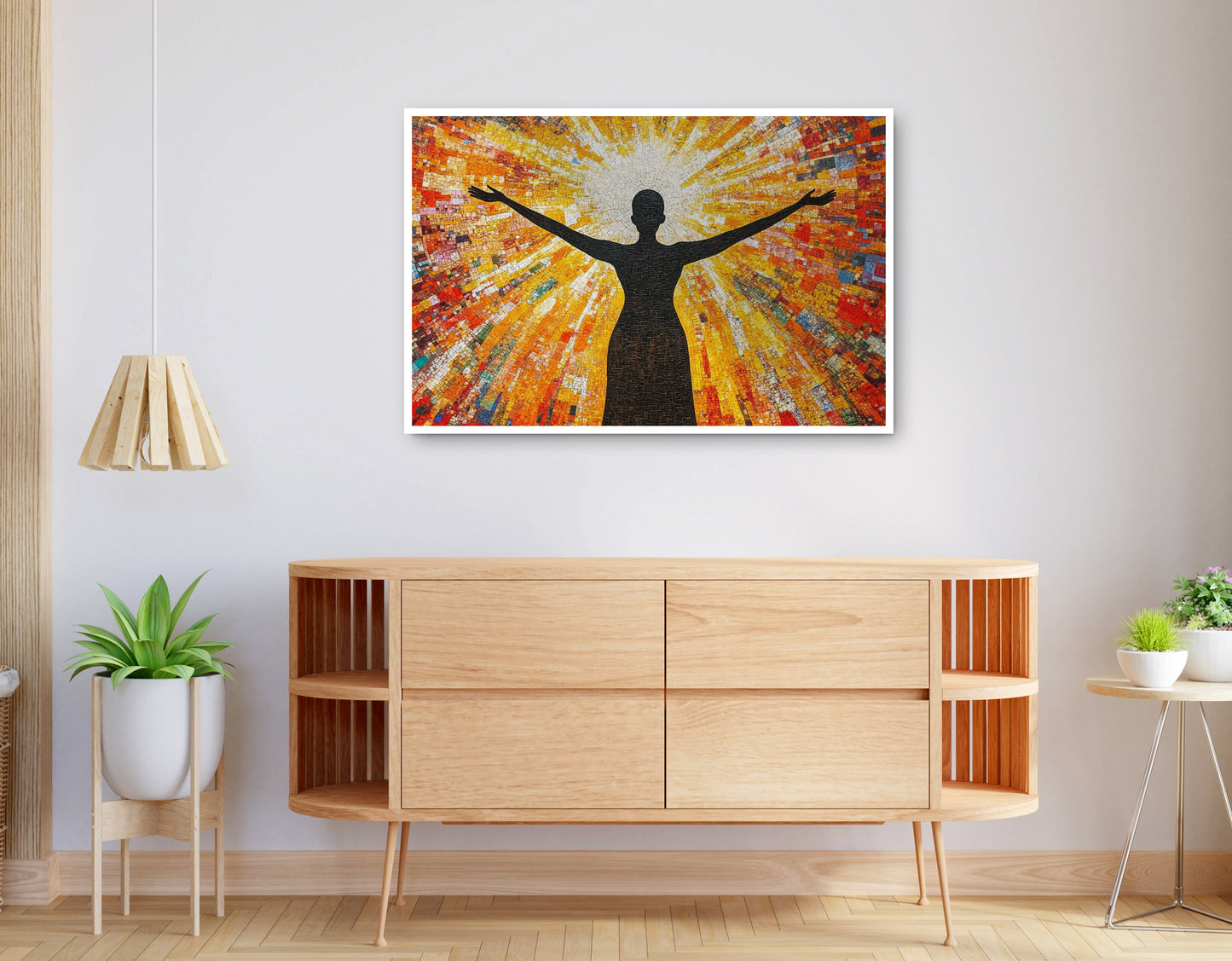 Alternate view of Black Woman Radiant Sun African American wall art canvas print