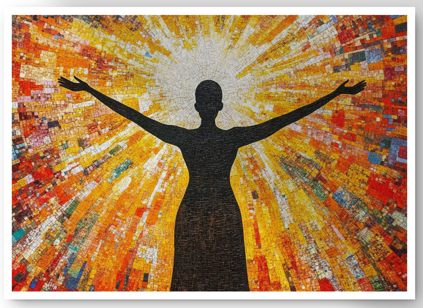 Black Woman Radiant Sun African American wall art canvas print by MoomZee Artwork