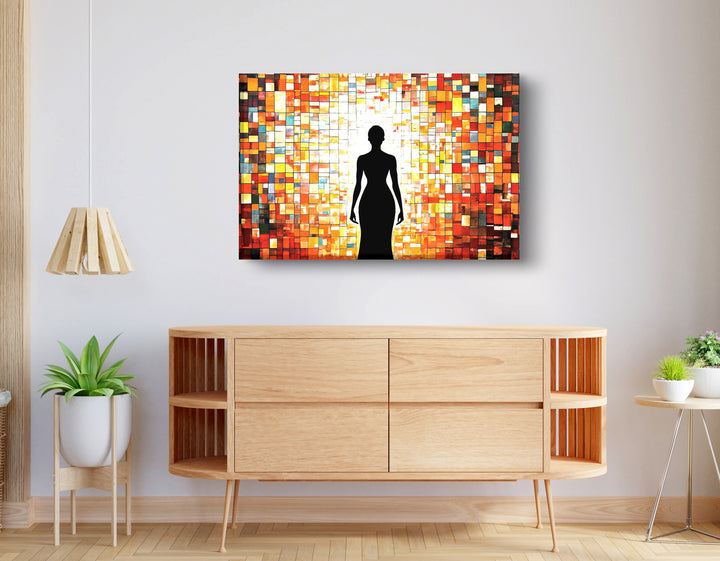 Black Woman Stained Glass Wall Art