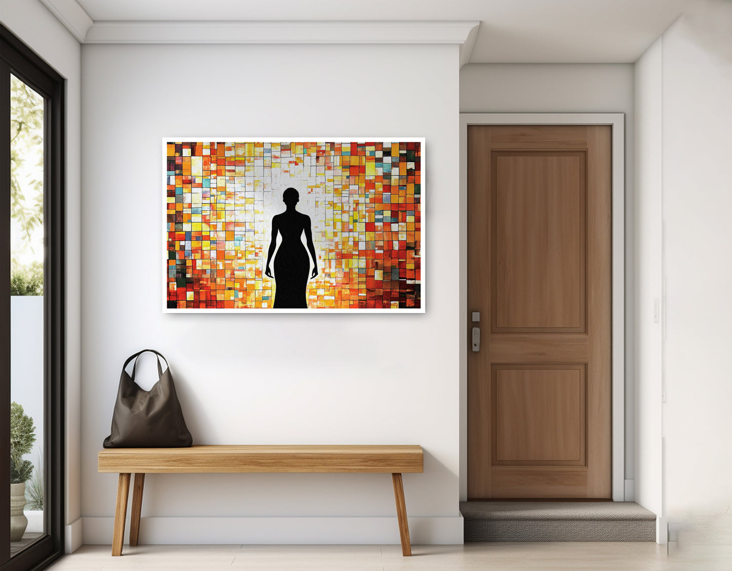 Black Woman Stained Glass African American wall art home decor view