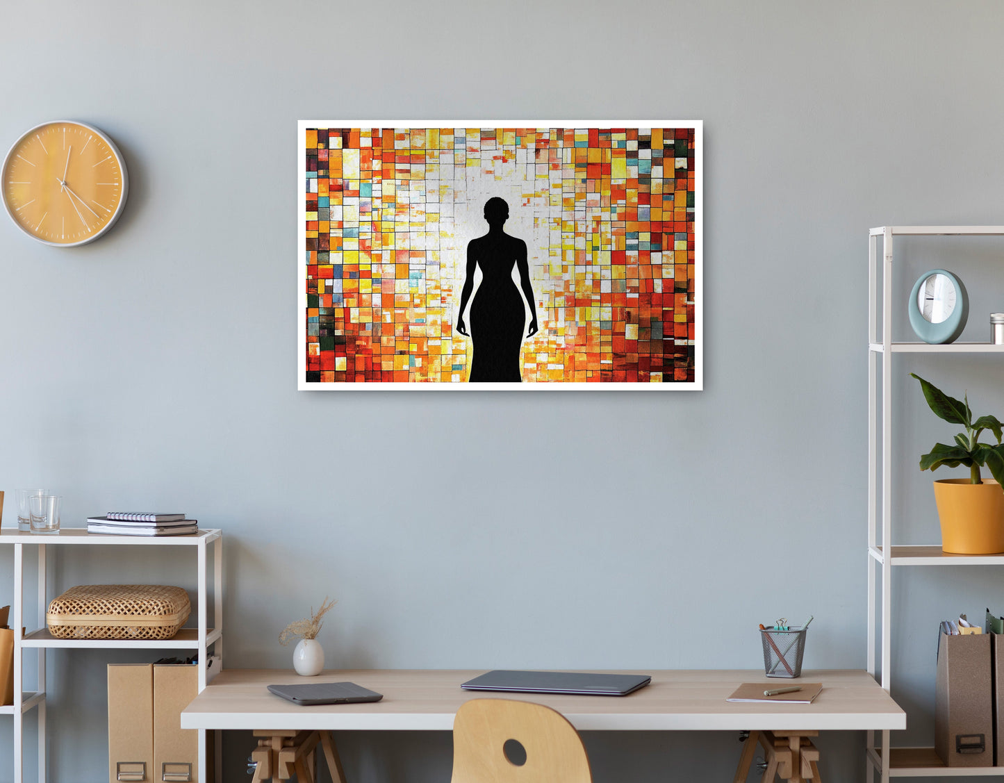 Black Woman Stained Glass African American wall art print view