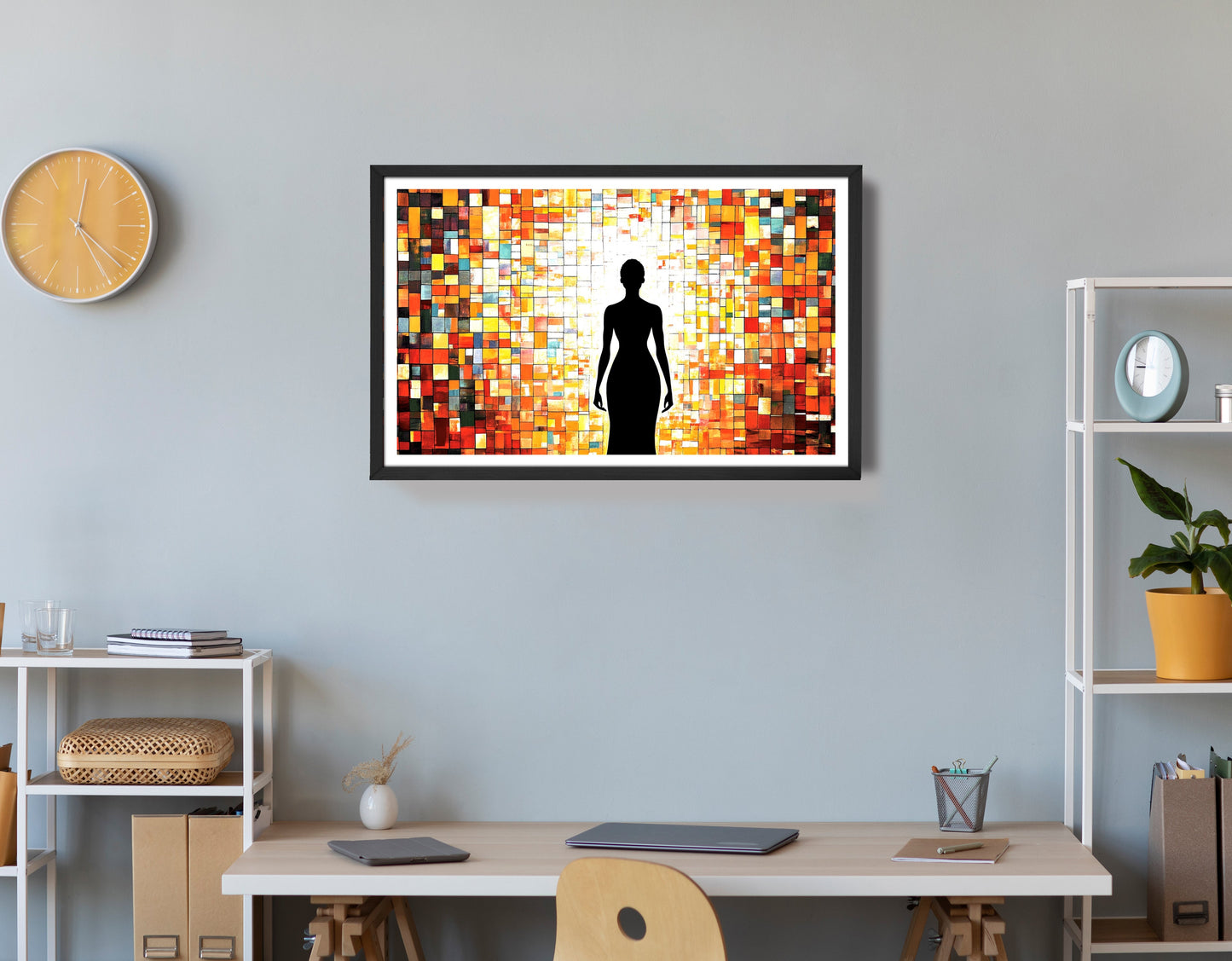 Black Woman Stained Glass African American wall art view 72