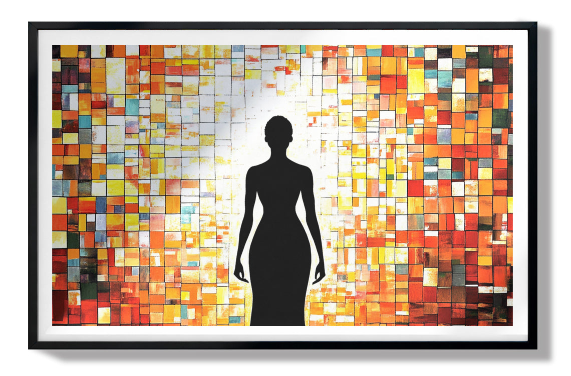 Black Woman Stained Glass African American wall art view 67