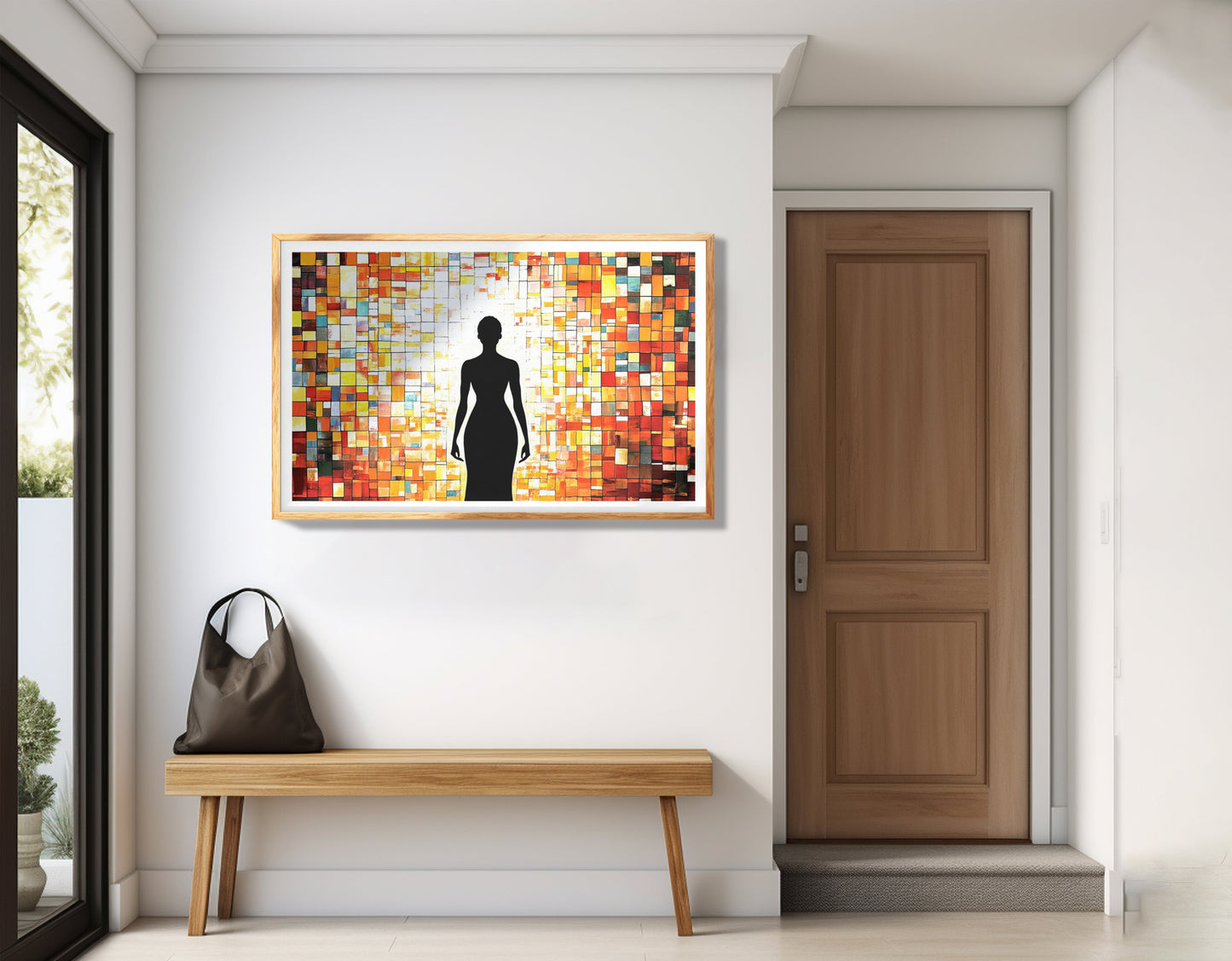 Black Woman Stained Glass African American wall art view 77