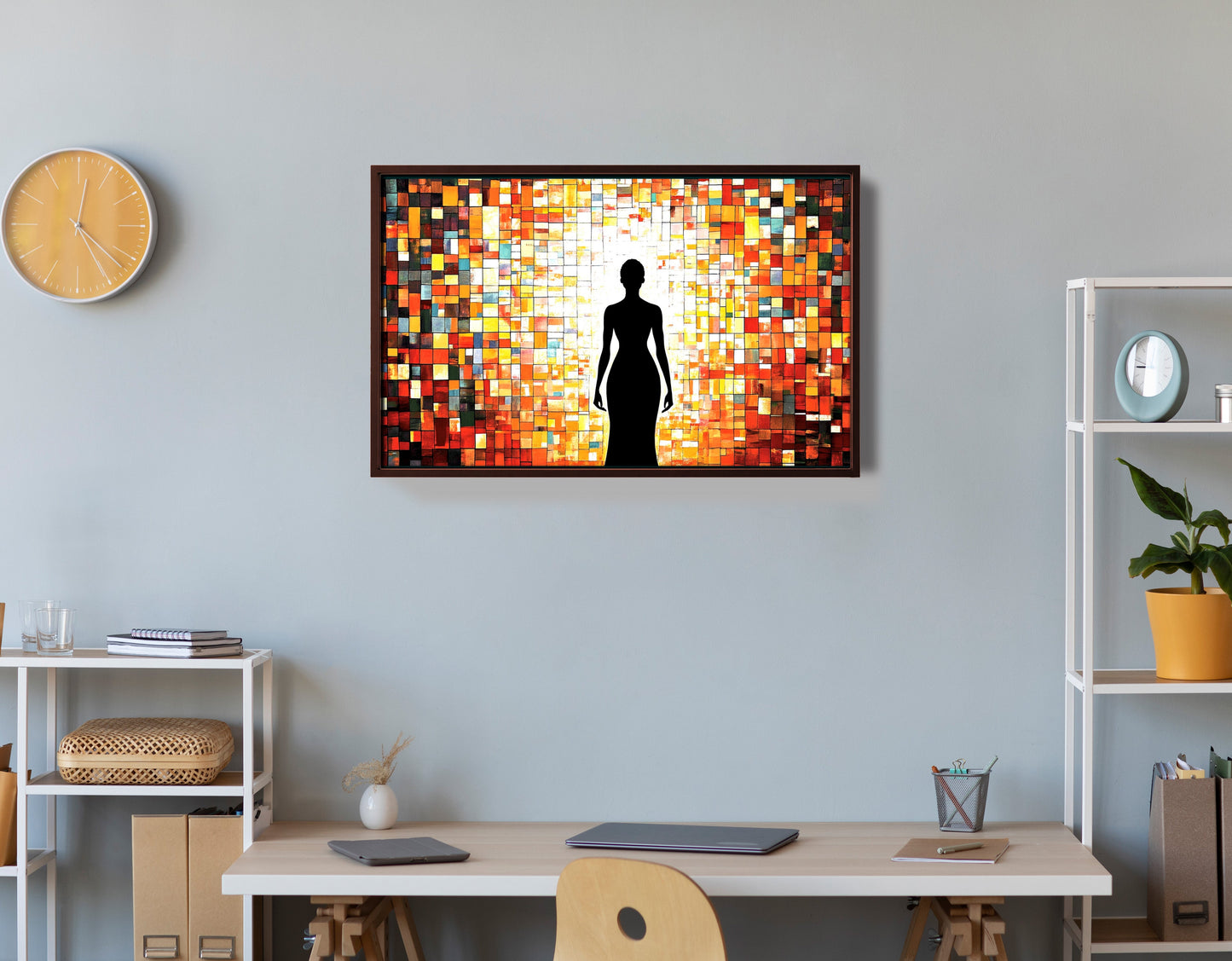 Black Woman Stained Glass African American wall art view 36