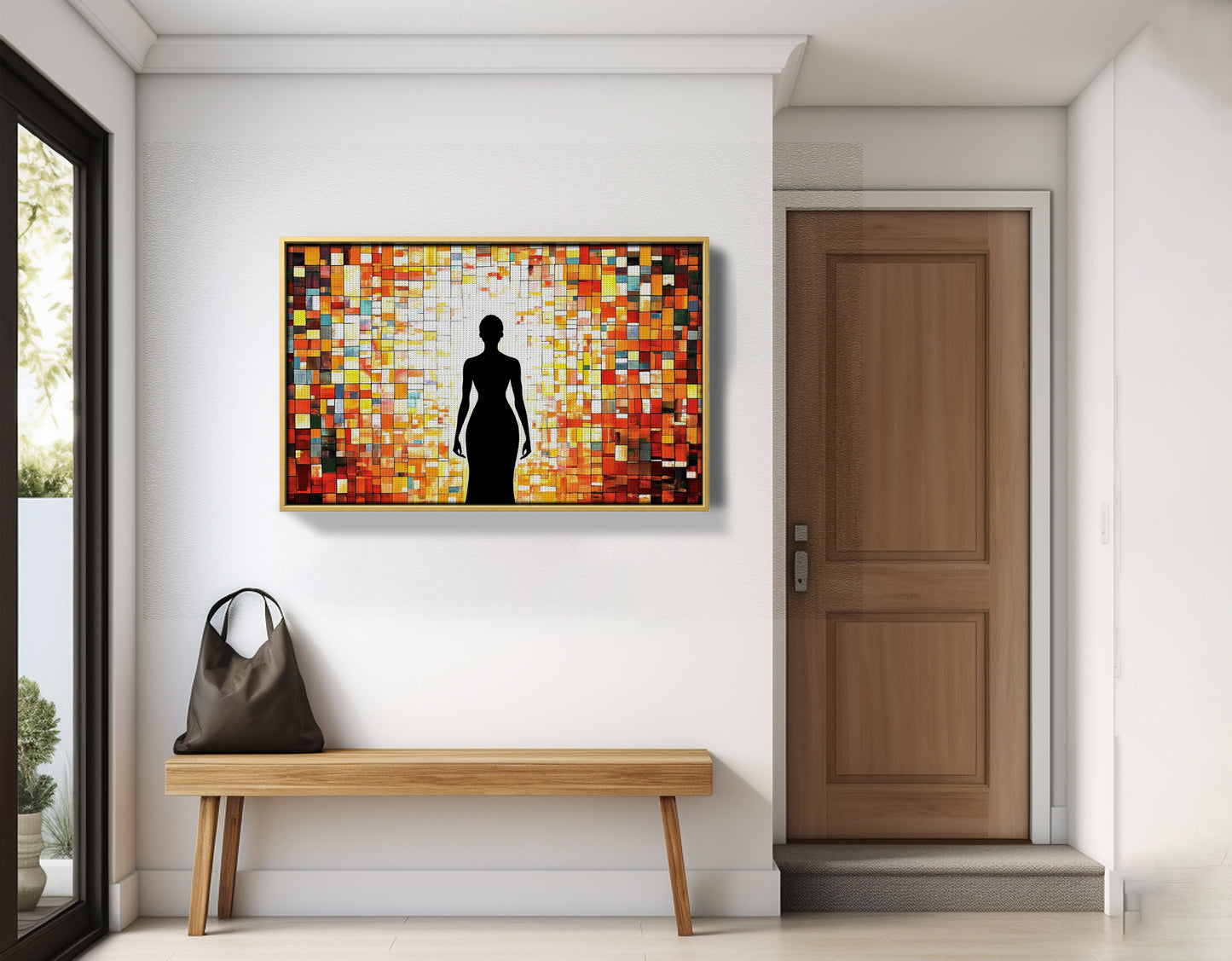 Black Woman Stained Glass African American wall art view 41