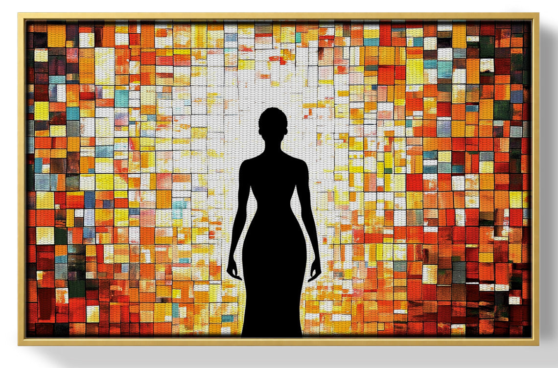 Black Woman Stained Glass African American wall art view 37