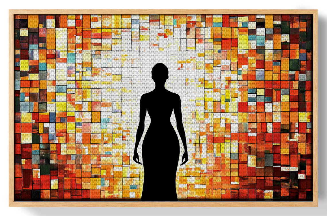 Black Woman Stained Glass African American wall art view 49
