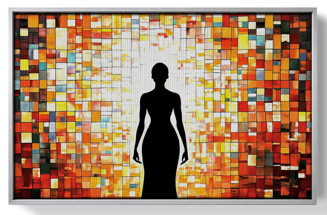 Black Woman Stained Glass African American wall art view 55