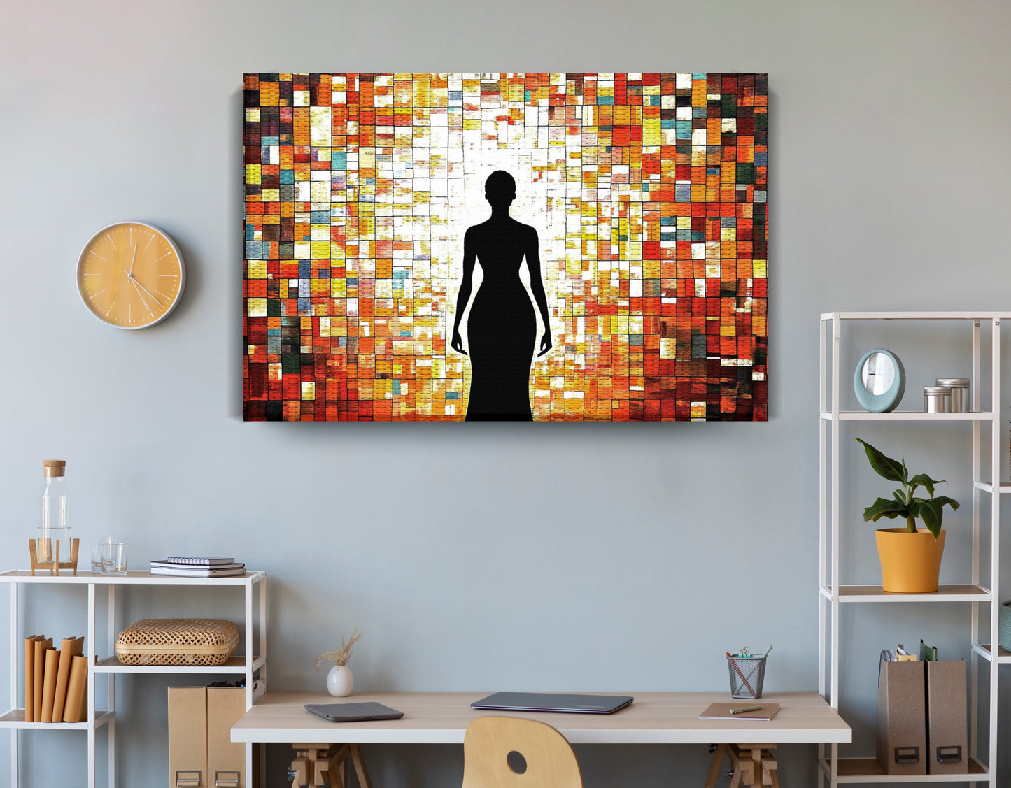 Black Woman Stained Glass African American wall art view 18