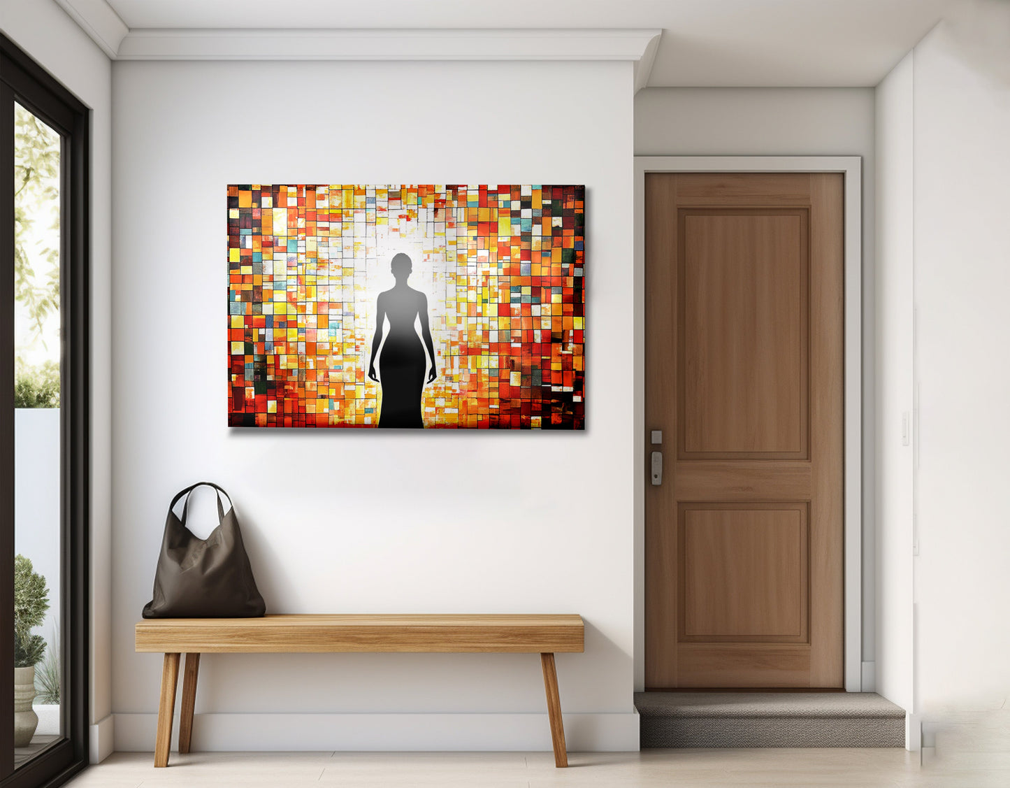 Black Woman Stained Glass African American wall art view 23