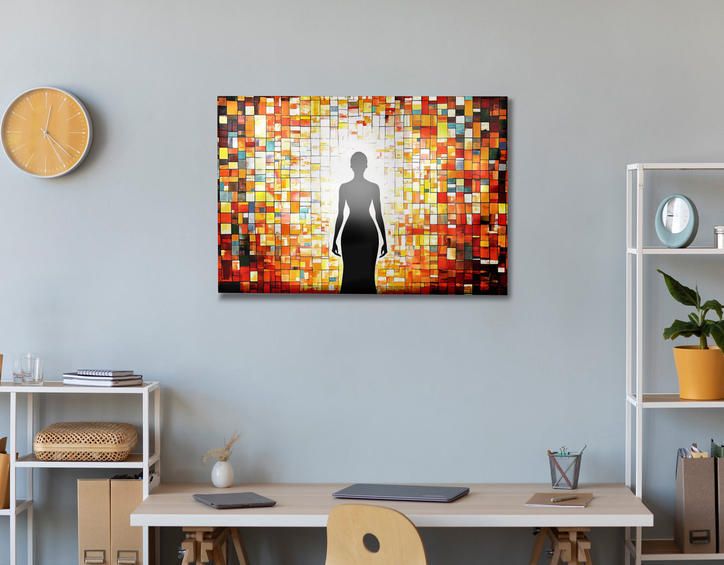 Black Woman Stained Glass African American wall art view 24