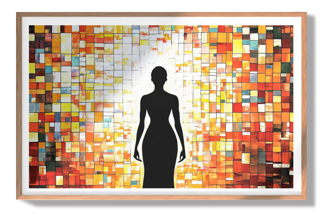Black Woman Stained Glass African American wall art view 79