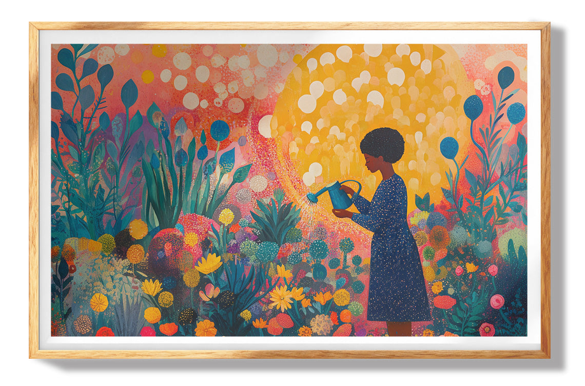 Black Woman Stained Glass African American wall art view 73