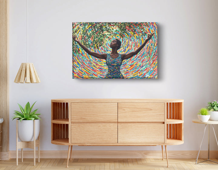 Black Woman Colorful Abstract Wall Art