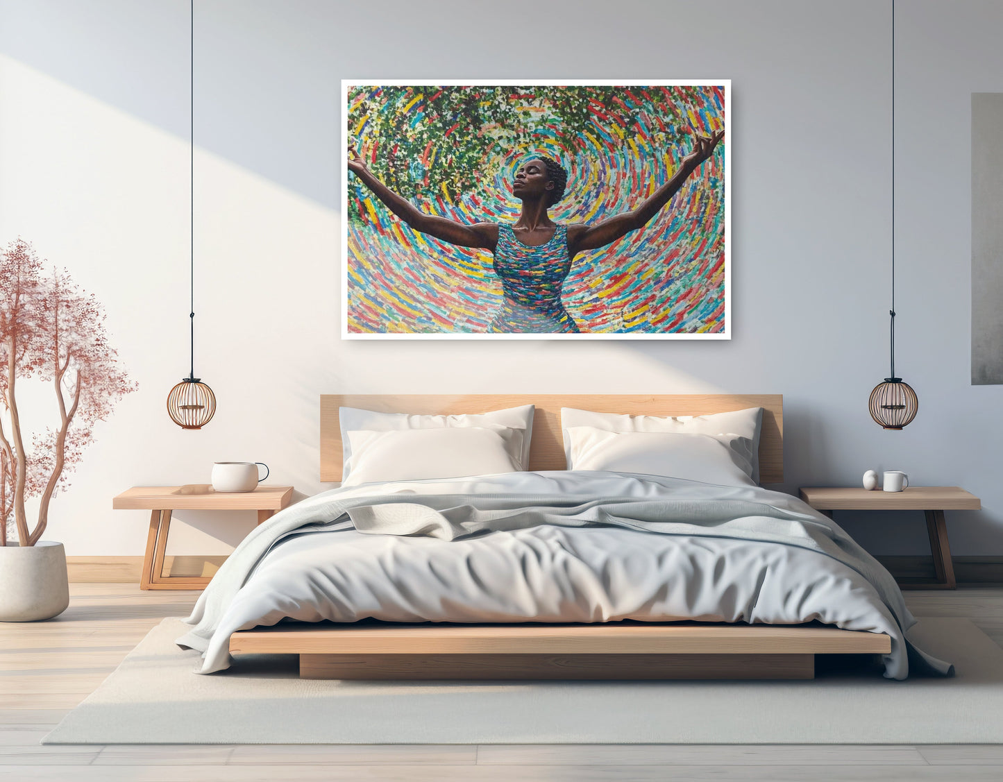 Black Woman Colorful Abstract African American wall art artwork view