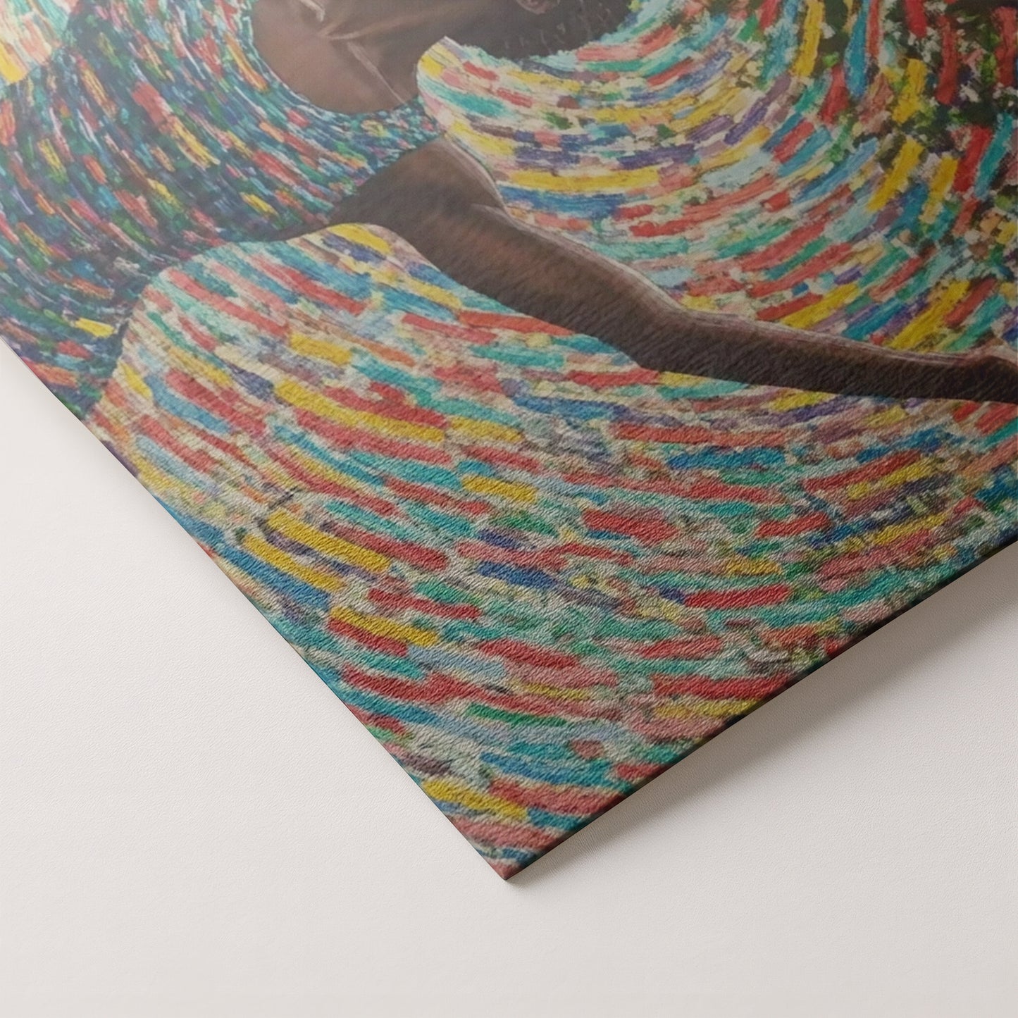 Black Woman Colorful Abstract African American wall art artwork by MoomZee Artwork