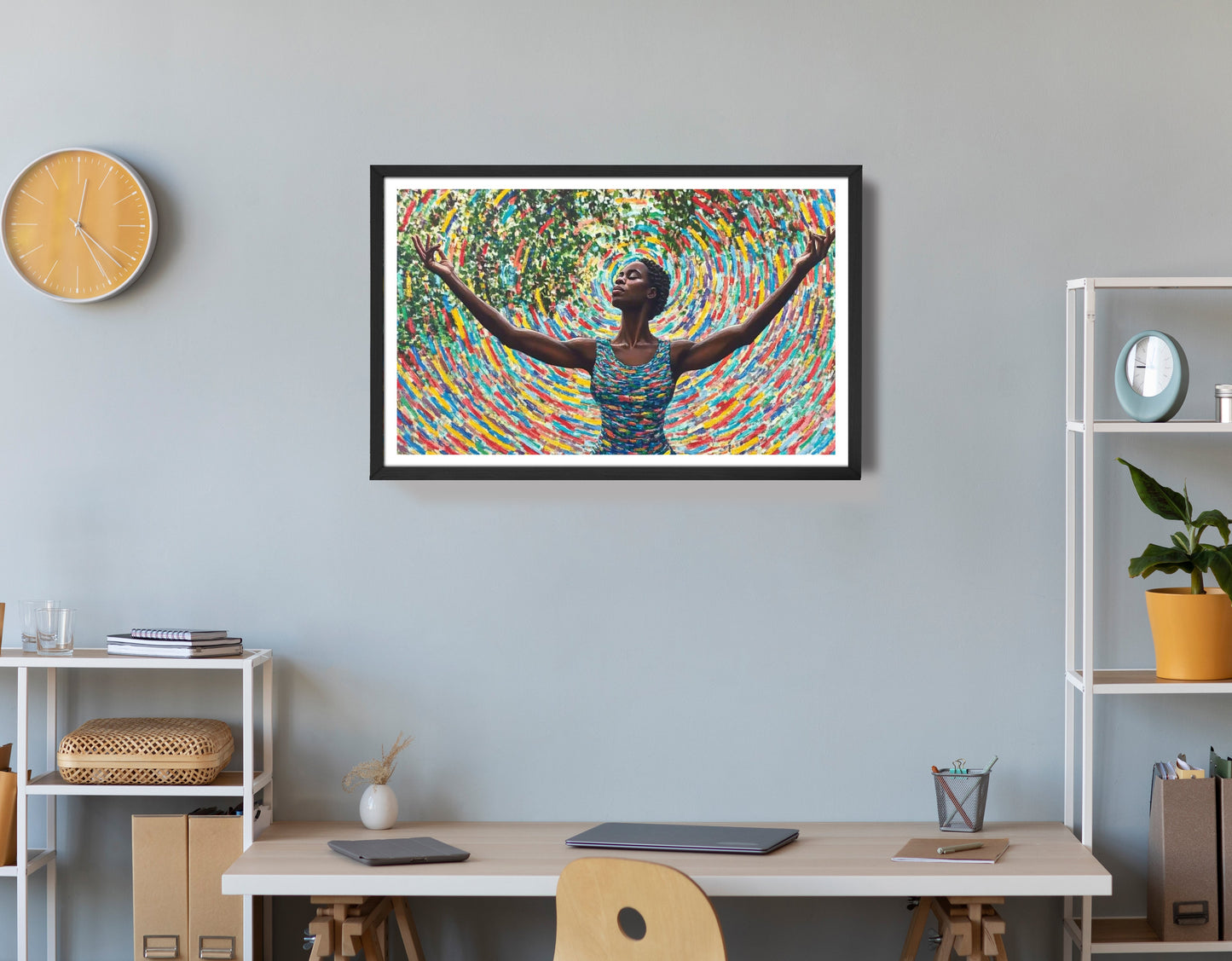 Black Woman Colorful Abstract African American wall art view 72