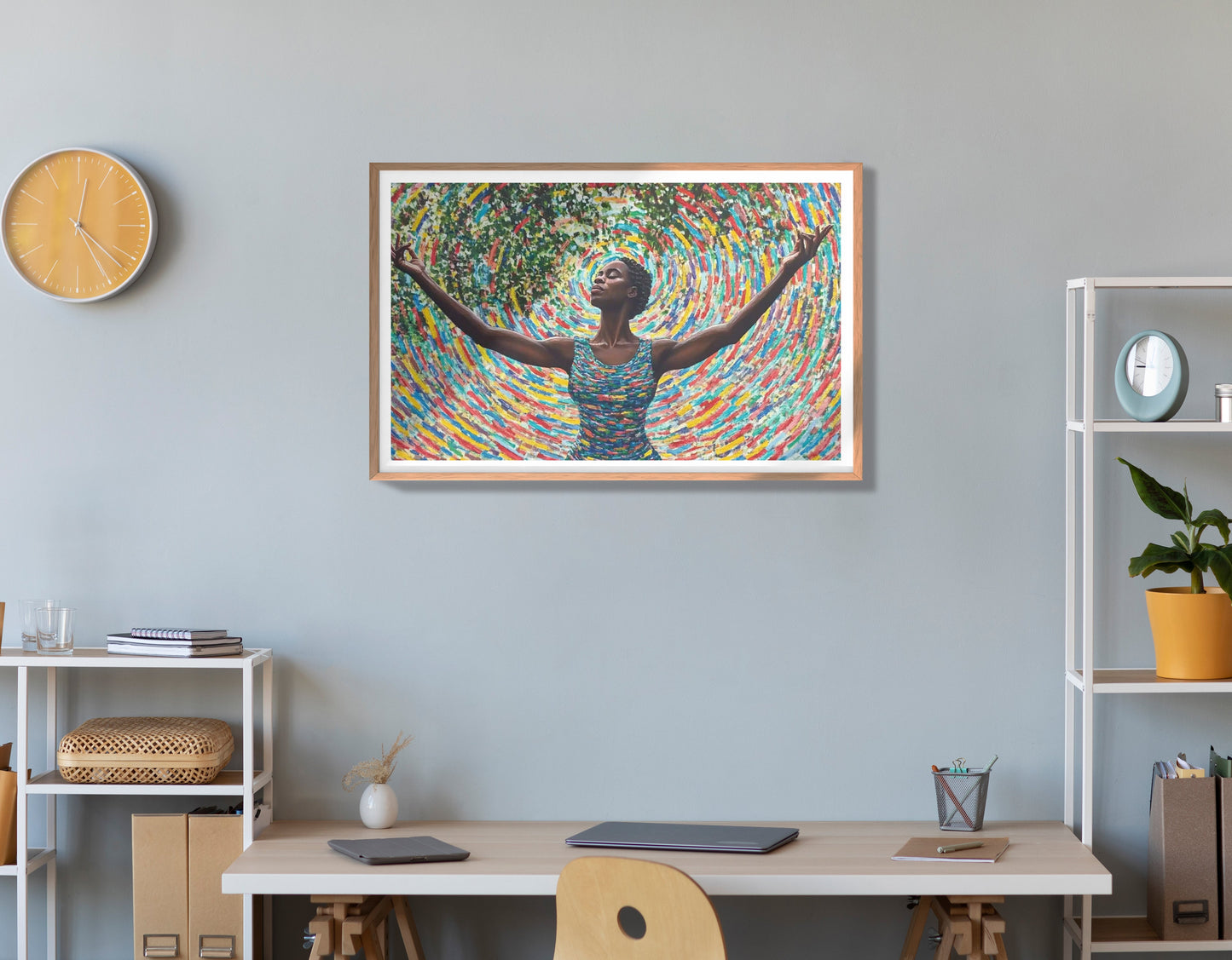 Black Woman Colorful Abstract African American wall art view 84