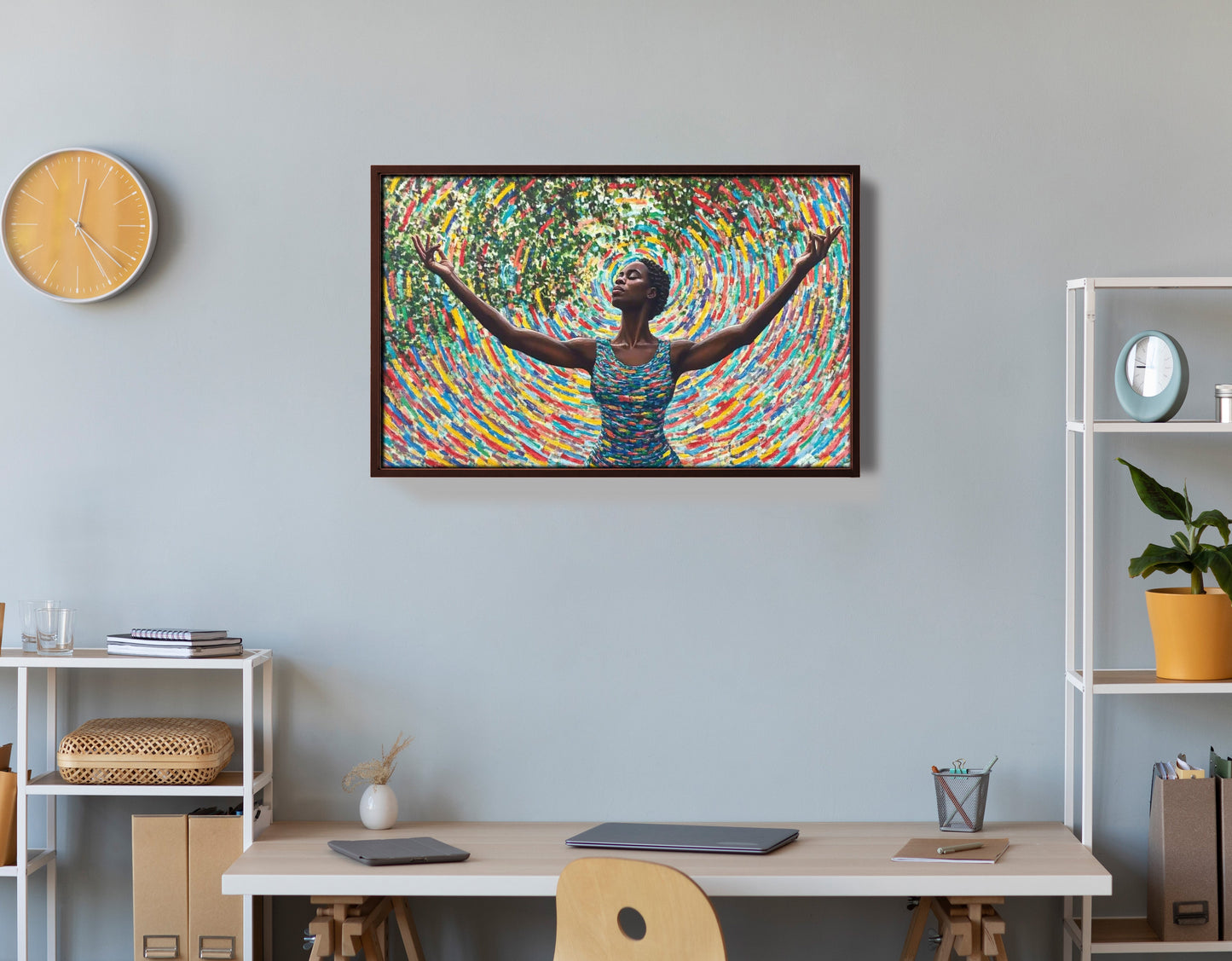 Black Woman Colorful Abstract African American wall art view 36