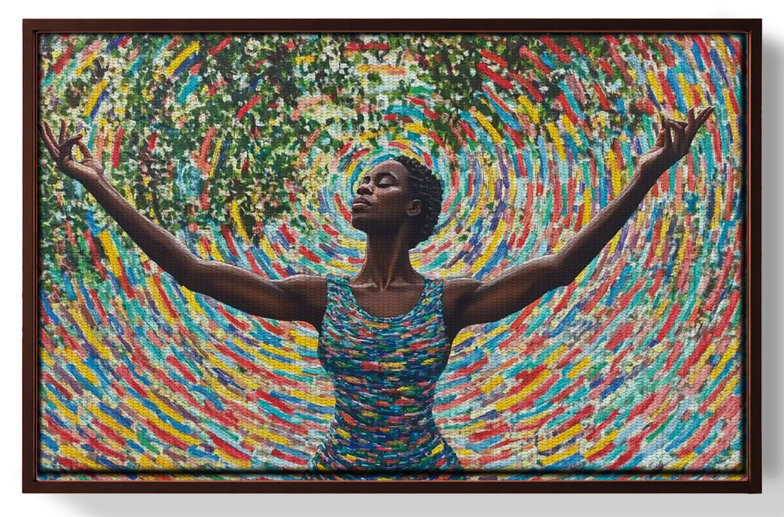 Black Woman Colorful Abstract African American wall art view 31