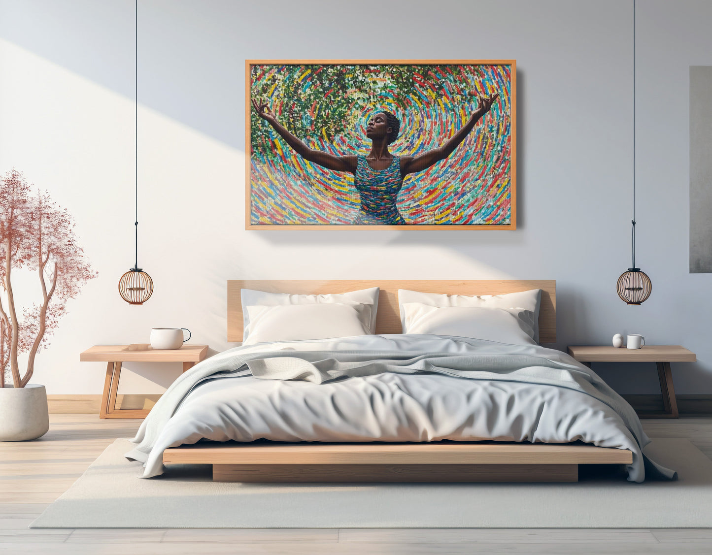 Black Woman Colorful Abstract African American wall art view 45