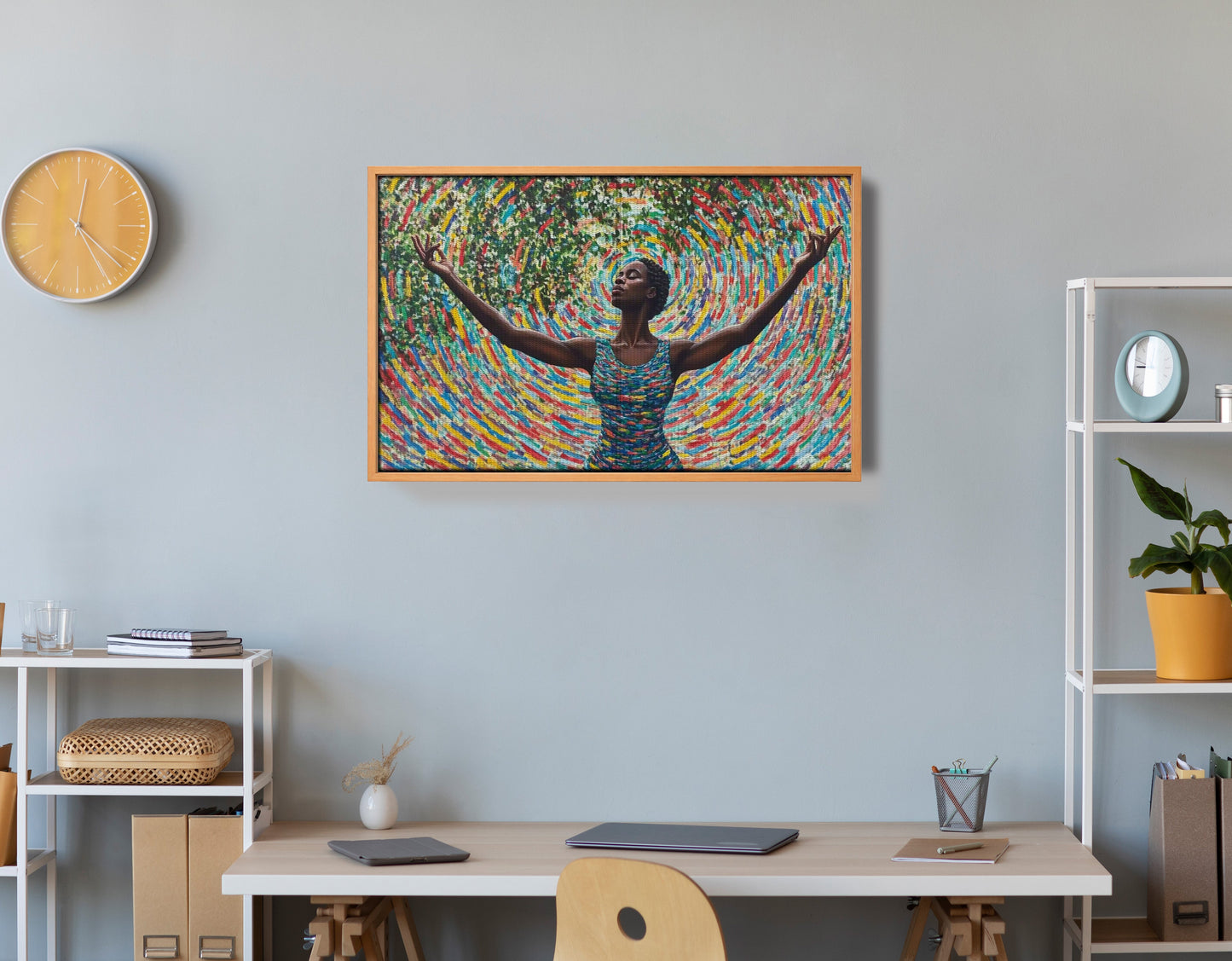 Black Woman Colorful Abstract African American wall art view 48