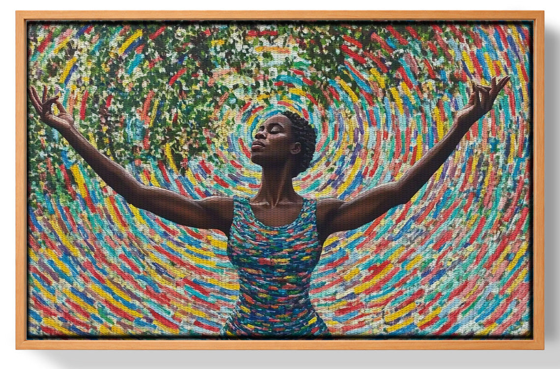 Black Woman Colorful Abstract African American wall art view 43
