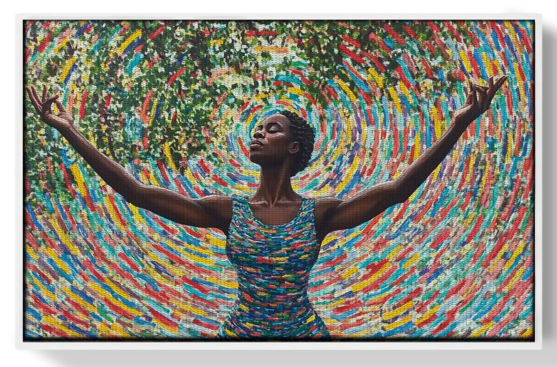 Black Woman Colorful Abstract African American wall art view 61