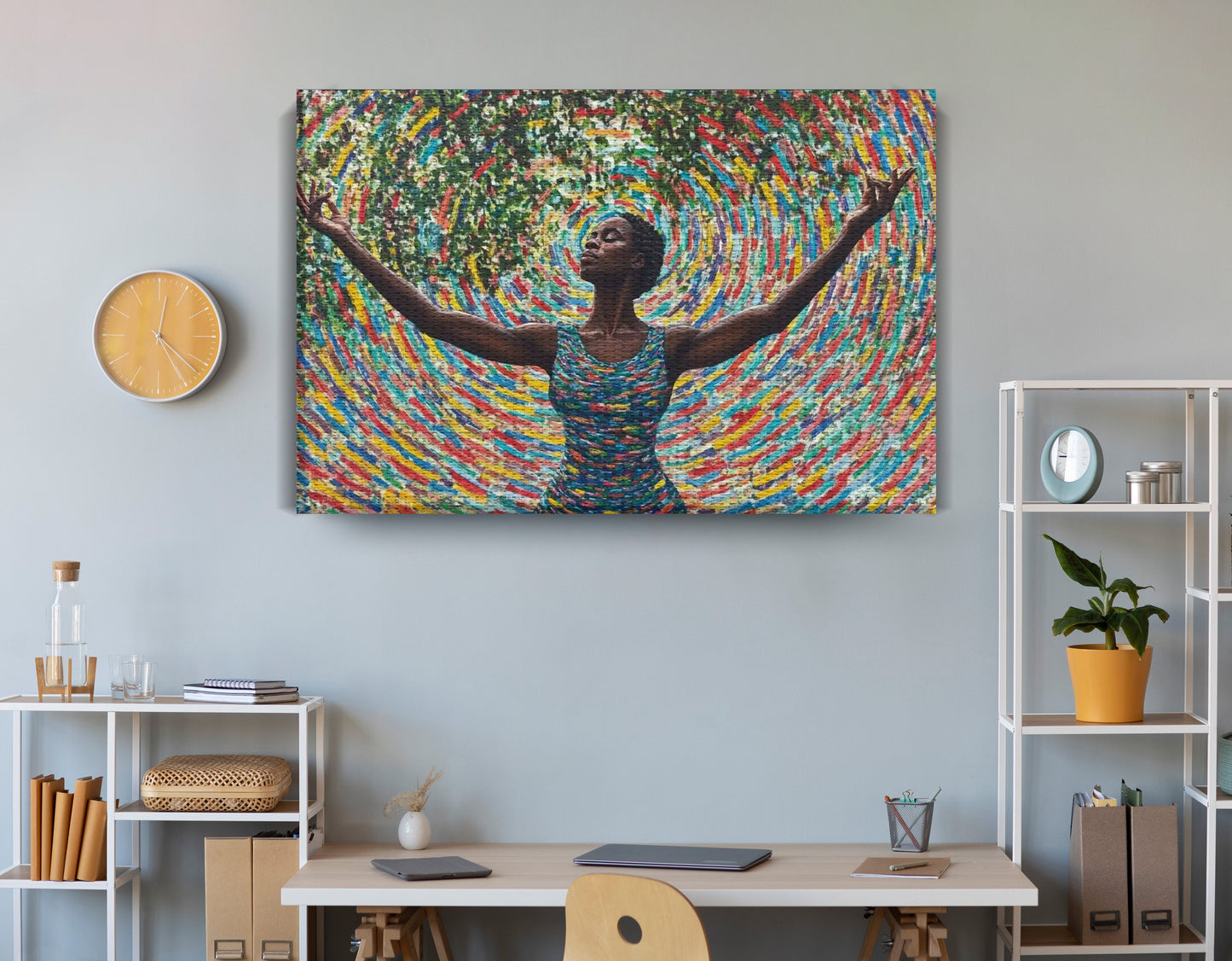 Black Woman Colorful Abstract African American wall art view 18