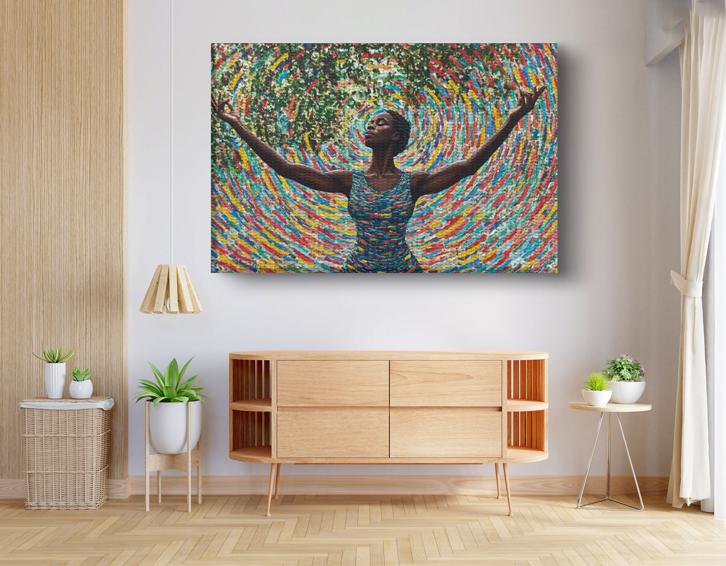 Black Woman Colorful Abstract African American wall art view 14
